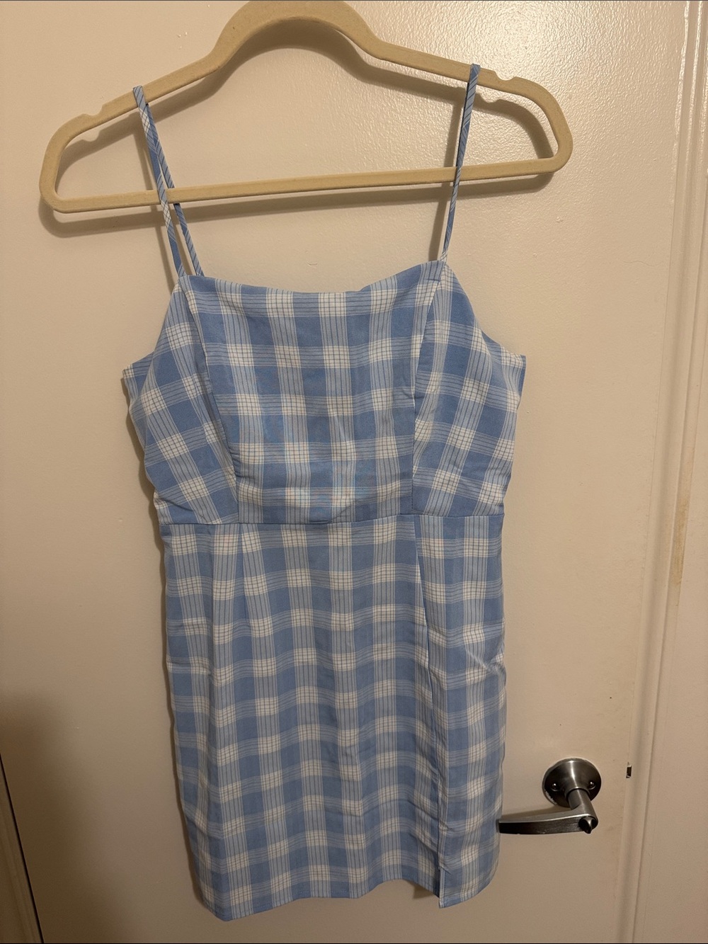 bp Light Blue and White Plaid Dress - Picture 2 of 6